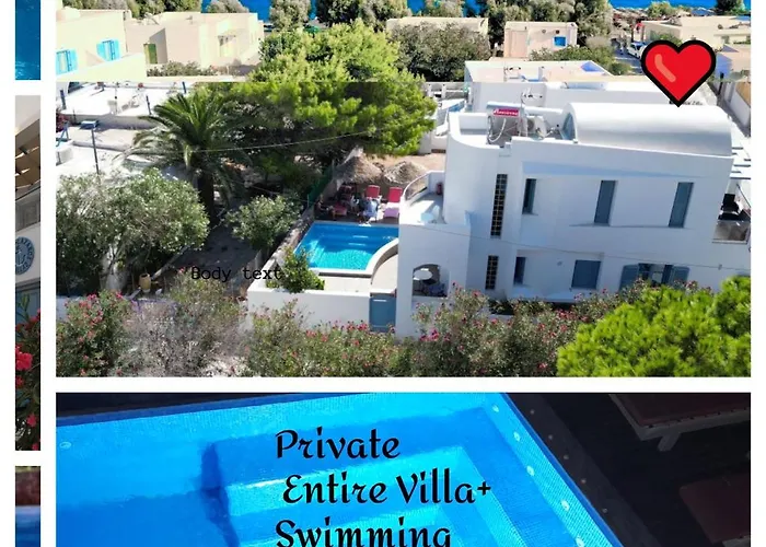Located By The Sea One Beachfront Private Captain Lazaros Pool Villa With Loft In 750Sqm Spacious Private Plot-Jacuzzi-Sunrelax-Furnished Terace-Gazebo-Private Parking,Sleep 3 Adults And 2 Children, Just Steps From The Black Beach-Seaview