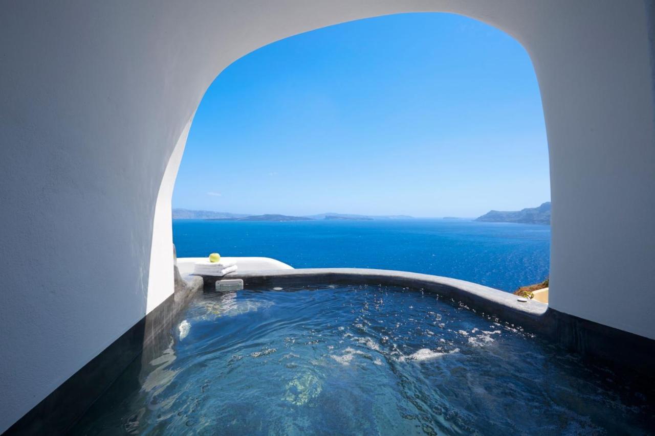 Elegant Santorini House Horizon Caldera View-outdoor Hot Tub Oia Tholos (Santorini)