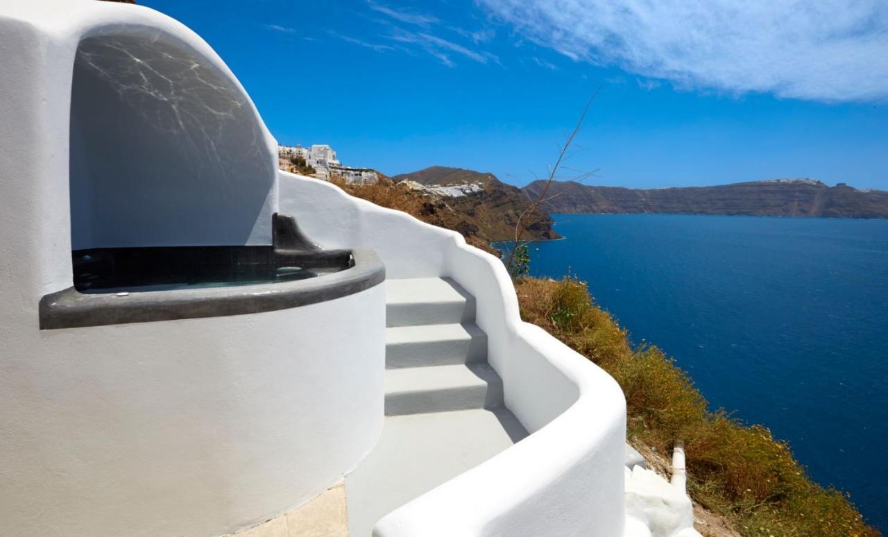 Elegant Santorini House Horizon Caldera View-outdoor Hot Tub Oia