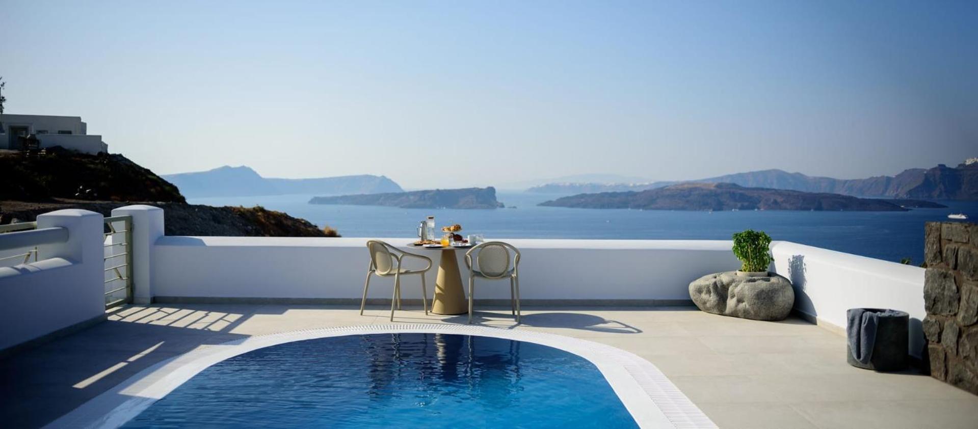 Villa Splendid Santorini Vista 3 Bedrooms Private Pool Bath Breathtaking Sea Views Akrotiri *
