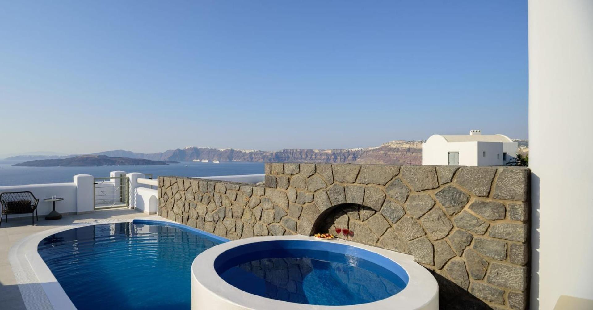 Splendid Santorini Vista 3 Bedrooms Private Pool Bath Breathtaking Sea Views Akrotiri Akrotiri (Santorini)