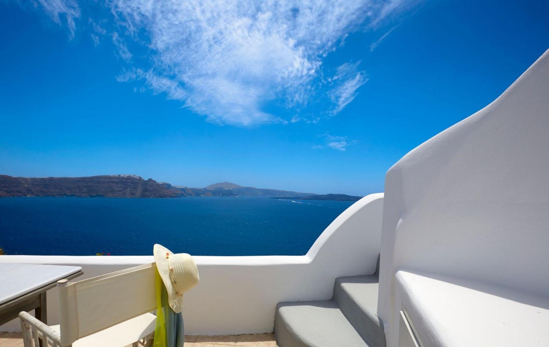 Elegant Santorini House Horizon Caldera View-outdoor Hot Tub Oia *