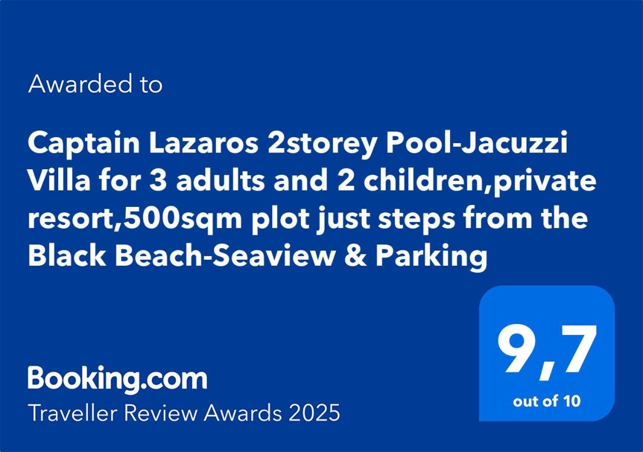 Captain Lazaros Villa: Black With Pool And Sea View *